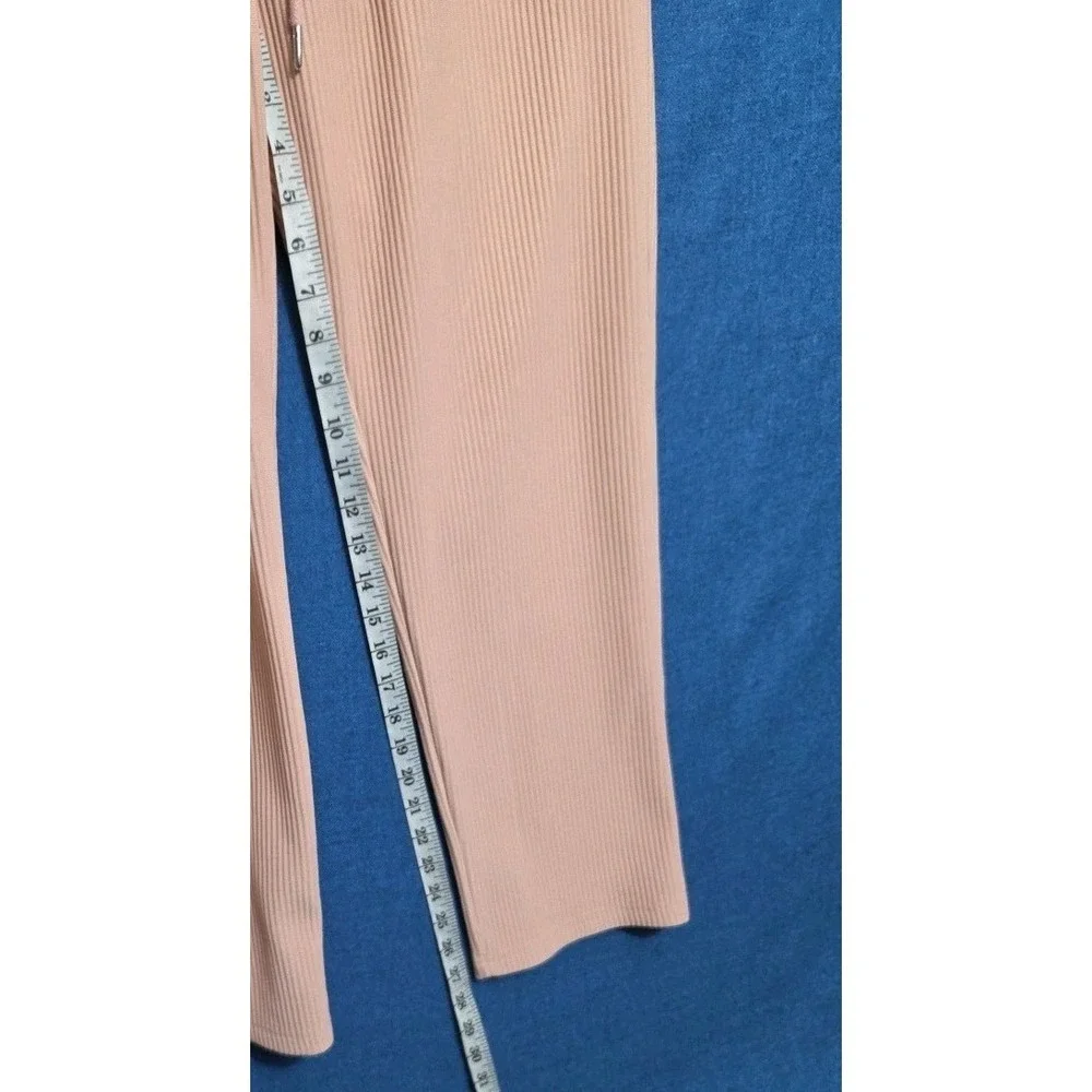 Forever 21 Men's M Rib Knit Lounge Joggers Pink Tapered Stretch Streetwear Pants